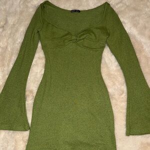 SHEIN Olive Long Sleeve Dress